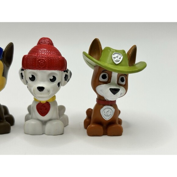 Paw Patrol Mini Figures Lot of 7 Mini Cake Toppers Tracker Rocky Zuma Skye Chase - Picture 7 of 8
